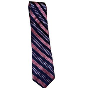 Real Men Wear Pink Neck Tie By Diane Katzman 100% Silk Pink Blue Breast Cancer